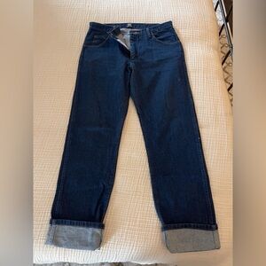 Wrangler Men's Dark Blue Straight Jeans